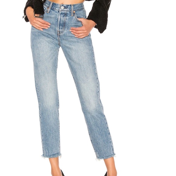 Levi's Shut Up Wedgie Icon Fit Jeans button fly premium denim raw hem - Picture 1 of 14